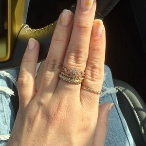Rose gold 1/10th carat diamond ring 💍